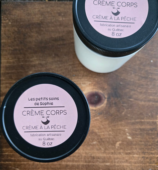 Crème corps crème à la pêche