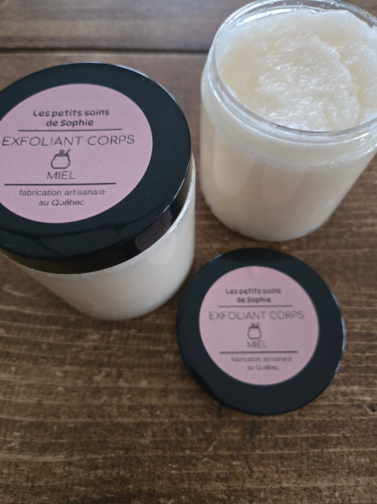 Exfoliant au sucre miel