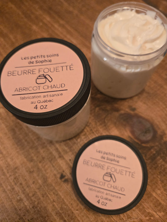 Beurre fouetté corps abricot chaud